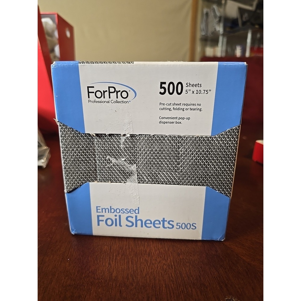 Embossed Foil Sheets 500S, Aluminum Foil, Pop-Up Dispenser, for Hair Color Ap...